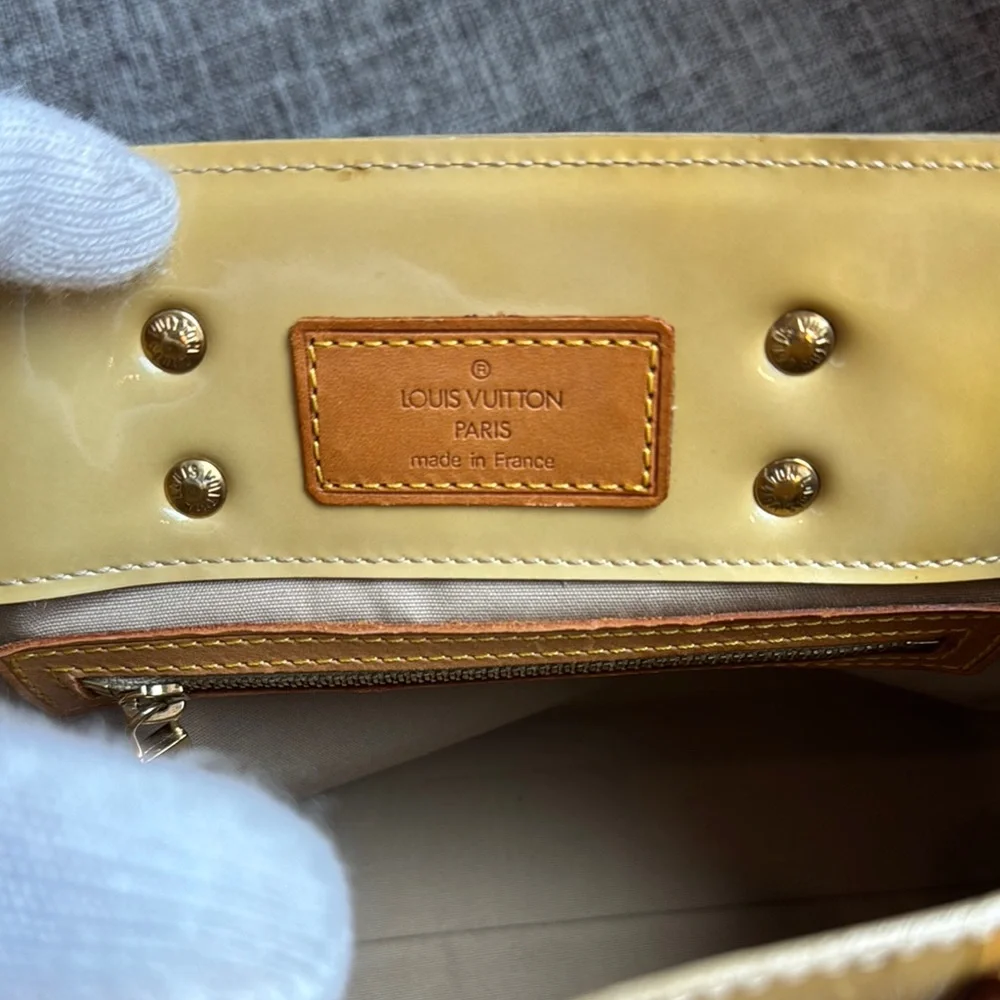 Louis Vuitton Yellow  Vernis Tote with Glossy Finish - Picture 14 of 16